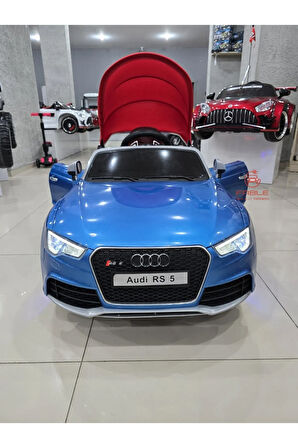 Lisanslı Audi RS5! 12V, Uzaktan Kumandalı, Tenteli, Yumuşak ve Led Tasarımlı Lastikler