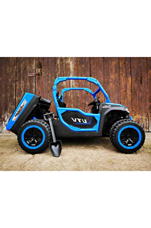 UTV 24V, 4X4, Otomatik Damperli, Kauçuk Lastik, Yüksek Hız,Çift Kişilik, Bluetooth Müzik, Kumandalı