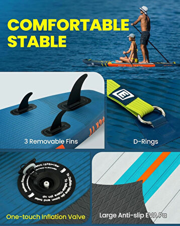 Eggory Sup Paddle Board 335x86x15cm Şişme Sörf Tahtası Full Set