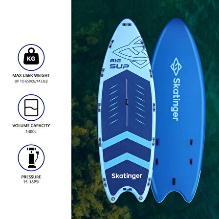 Ultra Dengeli 10 Kişilik 550x175x20 Cm Şişme Big Sup Jumbo Paddle Board