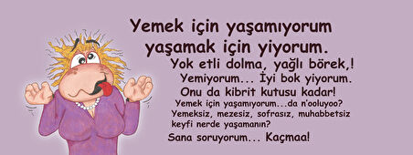 Yemek için yaşamıyorum yaşamak için yiyorum Hediye Kupa Love Bug-T