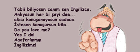 İngilizce biliyorsun canım tabii Hediye Kupa Love Bug-T