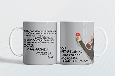 İzmirin dağlarında çiçekler açar Hediye Kupa Love Bug-T
