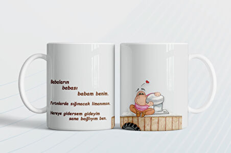 Babaların babası Fırtınalarda sığınacak limanımsın Hediye Kupa Love Bug-T
