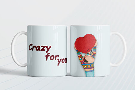 Crazy for you (Senin için deliriyorum ENG) Hediye Kupa Love Bug-T
