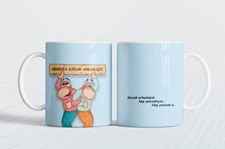Sonsuza kadar arkadaşız Gerçek arkadaşım Hediye Kupa Love Bug-T