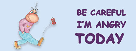 Be careful I'm Angry today (Dikkatli ol, bugün sinirliyim ENG) Hediye Kupa Love Bug-T