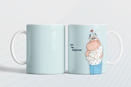 Seni Hep özlüyorum Hediye Kupa Love Bug-T