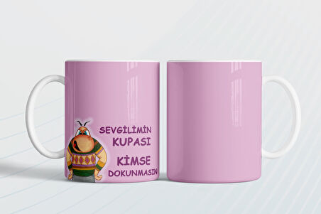 Sevgilimin Kupası Kimse Dokunmasın Hediye Kupa Love Bug-T