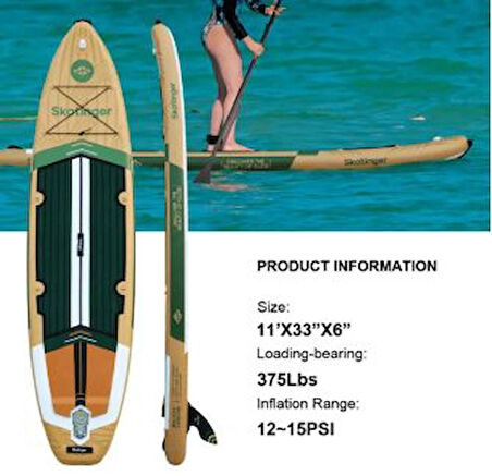 Şişme Sörf Tahtası Standup Paddle Board 335x84x15 Cm Full Set Çantalı Sörf Tahtası