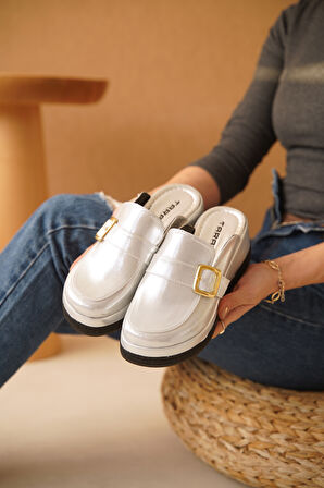 Kadın Dolgu Topuk Tokalı Comfort Terlik Libby