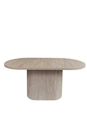 Lucca Oval Traverten Masa, 90x170