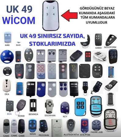 WİCOM UK-49 SÜPER AKILLI KUMANDA (BFT,NİCE,SM2,HİLAND,ROLAND,DASPİN YERİNE KULLANILABİLEN