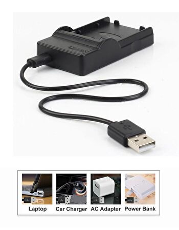 CANON LC-E8C USB şarj cihazı CANON EOS 550D 600D 700D T2i T3i LP-E8 Batarya Uyumlu şarj Aleti Powerbanktan Şarj imkanı