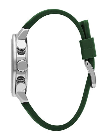 Lee Cooper LC07631.377 Erkek Kol Saati | 49 mm Yeşil Kadran, Silikon Kordon, Multifonksiyonel Çelik Tasarım