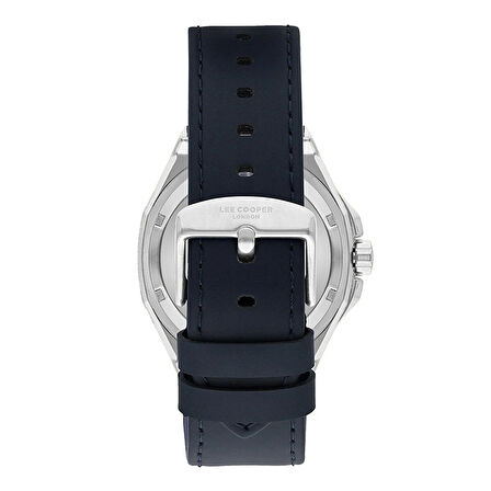 Lee Cooper LC07978.399 Erkek Kol Saati | Otomatik Mekanizma, İskelet Kadran, Lacivert Deri Kordon