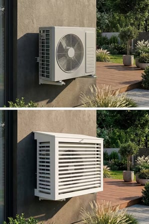 Klima Motoru/Dış Ünite Gizleme/Koruma Kafesi L 120x62x110(H) Alüminyum Açılı Condor