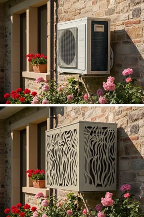 Klima Motoru/Dış Ünite Gizleme/Koruma Kafesi XL 120x62x150(H) Alüminyum Cormoran