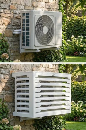 Klima Motoru/Dış Ünite Gizleme/Koruma Kafesi L 120x62x110(H) Alüminyum Stage