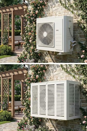 Klima Motoru/Dış Ünite Gizleme/Koruma Kafesi L 120x62x110(H) Slotted