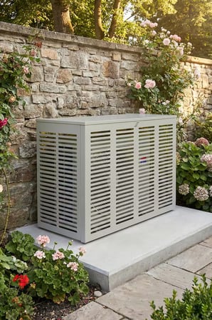Klima Motoru/Dış Ünite Gizleme/Koruma Kafesi XL 120x62x150(H) Slotted