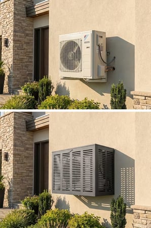Klima Motoru/Dış Ünite Gizleme/Koruma Kafesi S 9000 BTU - 18000 BTU 98x50x70(H) Alüminyum Slotted