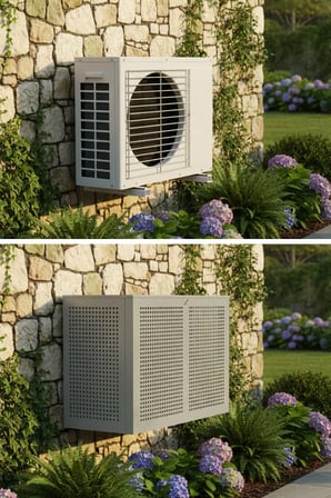 Klima Motoru/Dış Ünite Gizleme/Koruma Kafesi M 18000 BTU - 24000 BTU 110x56x85(H) Alüminyum Square