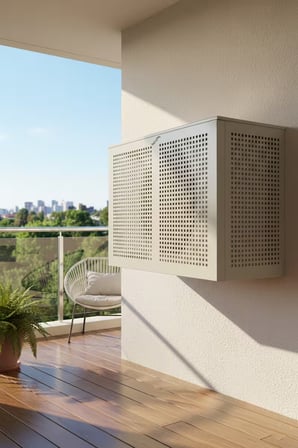 Klima Motoru/Dış Ünite Gizleme/Koruma Kafesi M 18000 BTU - 24000 BTU 110x56x85(H) Alüminyum Square
