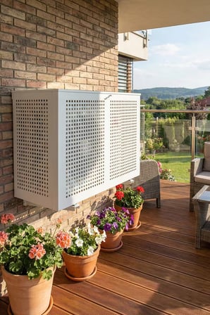 Klima Motoru/Dış Ünite Gizleme/Koruma Kafesi M 18000 BTU - 24000 BTU 110x56x85(H) Alüminyum Square