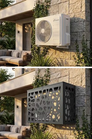 Klima Motoru/Dış Ünite Gizleme/Koruma Kafesi XS 7000 BTU - 9000 BTU 86X44X65(H) Stone