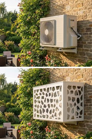 Klima Motoru/Dış Ünite Gizleme/Koruma Kafesi XL 120x62x150(H) Alüminyum Stone