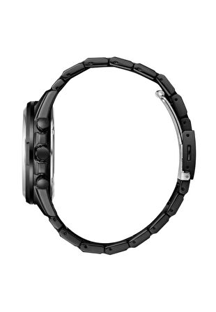 Lee Cooper LC08090.690 Mavi Kadranlı Siyah Çelik Erkek Kol Saati