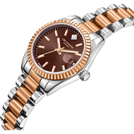 Lee Cooper LC08126.540 Kadın Kol Saati | Çelik Kordon, Rose-Gold, Takvimli Quartz Mekanizma