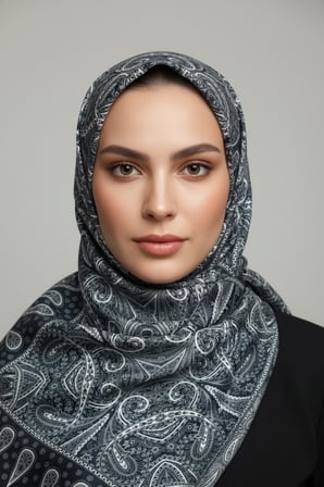 Lady Coco Dijital Baskı Royan Eşarp Desen 1 Renk 2