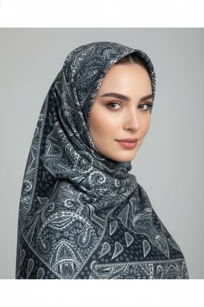 Lady Coco Dijital Baskı Royan Eşarp Desen 1 Renk 2