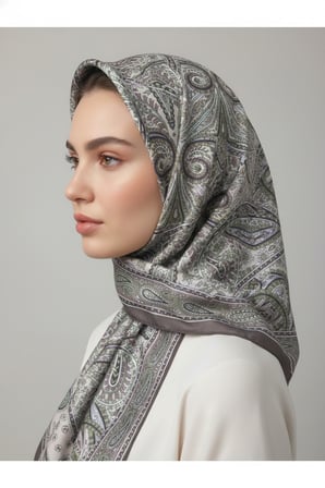 Lady Coco Dijital Baskı Royan Eşarp Desen 1 Renk 3