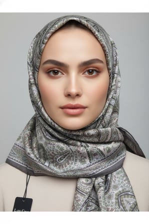 Lady Coco Dijital Baskı Royan Eşarp Desen 1 Renk 3