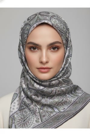 Lady Coco Dijital Baskı Royan Eşarp Desen 1 Renk 3
