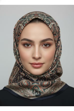 Lady Coco Dijital Baskı Royan Eşarp Desen 1 Renk 5