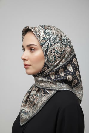 Lady Coco Dijital Baskı Royan Eşarp Desen 1 Renk 6