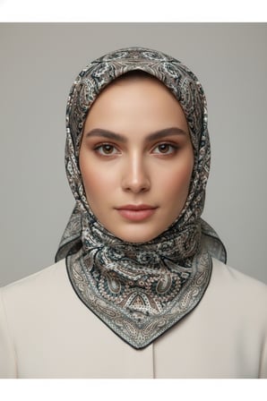 Lady Coco Dijital Baskı Royan Eşarp Desen 1 Renk 6
