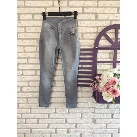 Lucky Life Yüksek Bel Likralı Jean Pantolon 90 Cm