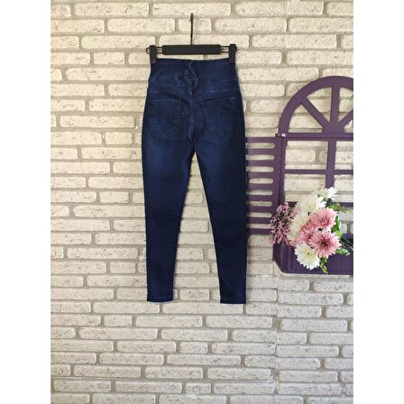 Lucky Life Yüksek Bel Likralı Jean Pantolon 90 Cm