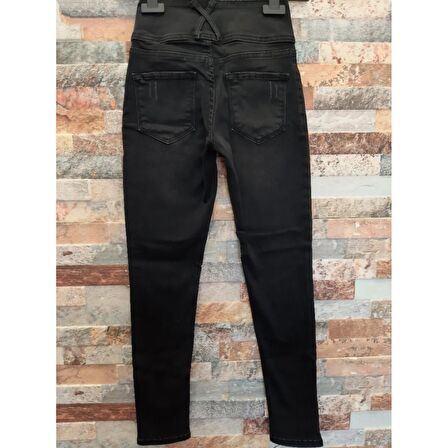 Lucky Life Yüksek Bel Likralı Jean Pantolon 90 Cm