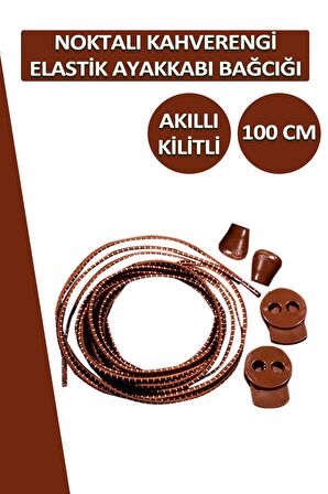 Lucky Akıllı Kilitli Elastik Noktalı Ayakkabı Bağcık 100 CM