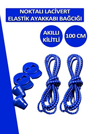 Lucky Akıllı Kilitli Elastik Noktalı Ayakkabı Bağcık 100 CM