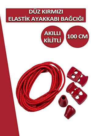 Lucky Akıllı Kilitli Elastik Düz Ayakkabı Bağcık 100 CM