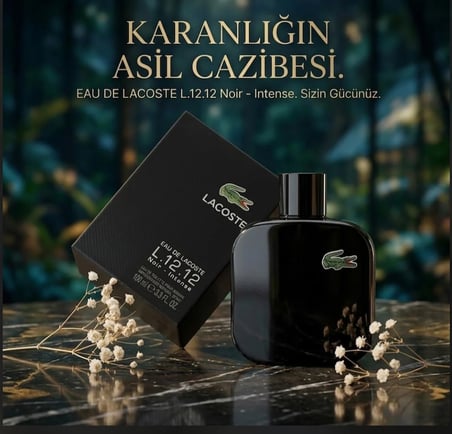 Lacoste L.12.12 Noir EDT 100 ml Erkek Parfüm ( LMN-LC-NOIR)