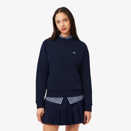 Lacoste Kadın Regular Fit Bisiklet Yaka Sweatshirt Logo Nakışlı
