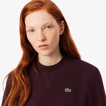 Lacoste Kadın Regular Fit Bisiklet Yaka Sweatshirt Logo Nakışlı